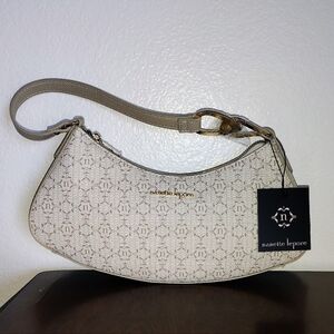 Nanette Lepore Jaala Logo Baguette Crescent Shoulder Bag